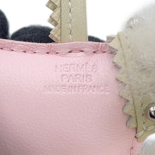 Load image into Gallery viewer, HERMES Buddy Epic Bag Charm Rose Darling / Craie / Ecru Lambskin Mouton