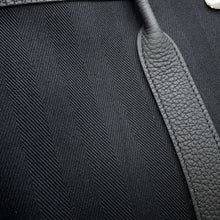 Load image into Gallery viewer, HERMES Garden Party Black Toile Chevrons Negonda Leather Size TPM