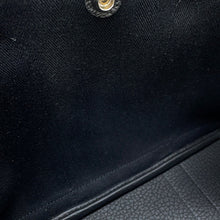 Load image into Gallery viewer, HERMES Garden Party Black Toile Chevrons Negonda Leather Size TPM
