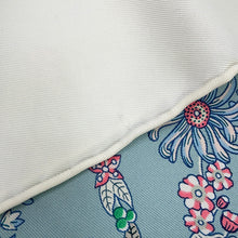 将图像加载到图库查看器中,HERMES Carre Bride de Gala en Fleur Size 90 White/Blue Gacier/Green Silk100%