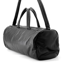 Load image into Gallery viewer, SAINT LAURENT PARIS Wide Logo Puffer Boston Bag Black797640AACIW1000 Lambskin