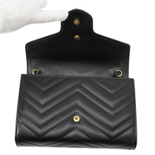 将图像加载到图库查看器中,GUCCI GG Marmont Chain wallet Black474575 DTD1T 1000 Leather