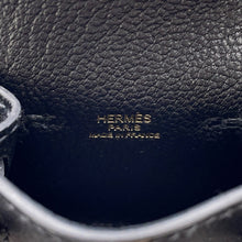 Load image into Gallery viewer, HERMES Kelly Twilly Bag Charm Black Tadelakt Leather Silk