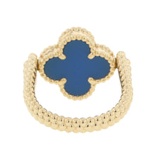 Load image into Gallery viewer, Van Cleef & Arpels Vintage Alhambra Reversible Ring Size 51/#11VCARPGV151/VCARPGV100 18K Yellow Gold