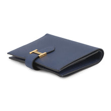 Load image into Gallery viewer, HERMES Bean compact blue navy Epsom
