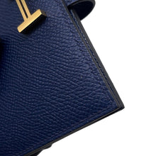 Load image into Gallery viewer, HERMES Bean compact blue navy Epsom