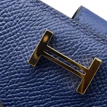 Load image into Gallery viewer, HERMES Bean compact blue navy Epsom