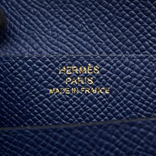 将图像加载到图库查看器中,HERMES Bean compact blue navy Epsom
