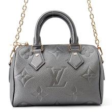 Load image into Gallery viewer, LOUIS VUITTON Speedy Bandouliere GunmetalM12013 Monogram Empreinte Leather Size 20