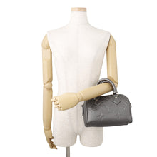 Load image into Gallery viewer, LOUIS VUITTON Speedy Bandouliere GunmetalM12013 Monogram Empreinte Leather Size 20
