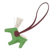 将图像加载到图库查看器中,HERMES Rodeo Bag Charm Vert Yucca/Craie/RougeH Lambskin Size PM