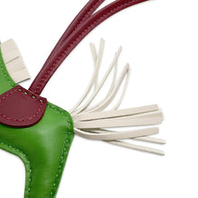 将图像加载到图库查看器中,HERMES Rodeo Bag Charm Vert Yucca/Craie/RougeH Lambskin Size PM