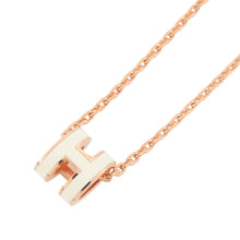 将图像加载到图库查看器中,HERMES Pop Ash Necklace Size Mini White Lacquer Gold Plated