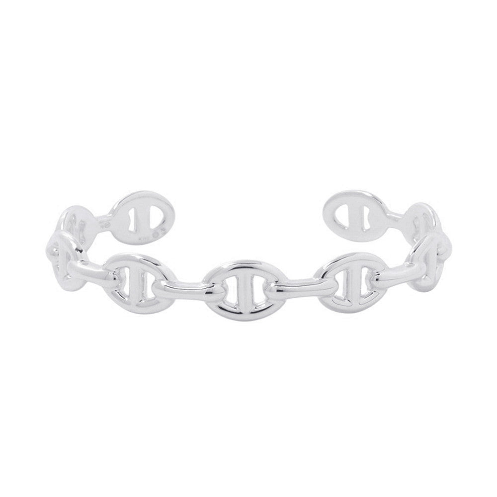 HERMES Chaine d'Ancre Bangle Size LG SV925– GALLERY RARE Global