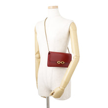 Load image into Gallery viewer, SAINT LAURENT PARIS Le Maillon Chain Wallet Opium Red696608 Calf Leather