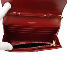 Load image into Gallery viewer, SAINT LAURENT PARIS Le Maillon Chain Wallet Opium Red696608 Calf Leather