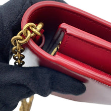 Load image into Gallery viewer, SAINT LAURENT PARIS Le Maillon Chain Wallet Opium Red696608 Calf Leather
