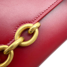 Load image into Gallery viewer, SAINT LAURENT PARIS Le Maillon Chain Wallet Opium Red696608 Calf Leather