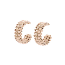Load image into Gallery viewer, CARTIER Crash Do Cartier Hoop Earrings Double RowB8301478 18K Pink Gold