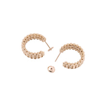 Load image into Gallery viewer, CARTIER Crash Do Cartier Hoop Earrings Double RowB8301478 18K Pink Gold
