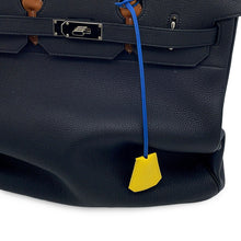 Load image into Gallery viewer, HERMES HAUT A COURROIES Tricolore Black/Gold/Blue Royal Togo Leather Size 40