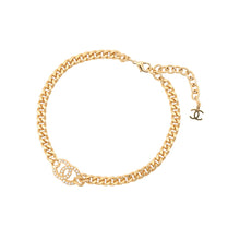 Load image into Gallery viewer, CHANEL CC Logo Choker GoldAB8930 Metal Rhinestone