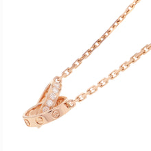 Load image into Gallery viewer, CARTIER Baby Love Semi-Pave NecklaceB7013900 18K Pink Gold
