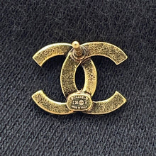 Load image into Gallery viewer, CHANEL CC Logo Stud Earrings GoldABD766 Rhinestone Metal