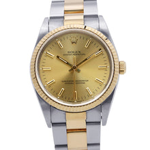 Load image into Gallery viewer, ROLEX Oyster Perpetual W34mm Stainless Steel K18YG Champagne Dial14233