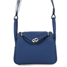 Load image into Gallery viewer, HERMES Lindy Blue Tie Taurillon Clemence Size Mini