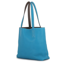 Load image into Gallery viewer, HERMES Double sense Etain/Blue Zanzibar Taurillon Clemence Size 28