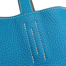 Load image into Gallery viewer, HERMES Double sense Etain/Blue Zanzibar Taurillon Clemence Size 28