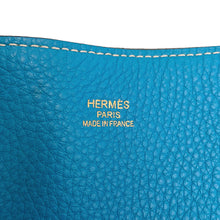 Load image into Gallery viewer, HERMES Double sense Etain/Blue Zanzibar Taurillon Clemence Size 28