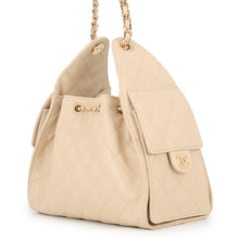 Load image into Gallery viewer, CHANEL CHANEL25 ChainShoulder Bag BeigeAS5293 Caviar Leather Size Small