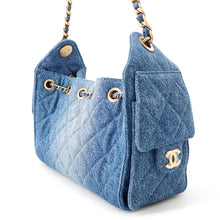 将图像加载到图库查看器中,CHANEL CHANEL25 ChainShoulder Bag BlueAS5631-B23556-U7740 Washed Denim Size Mini