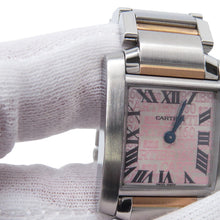 Load image into Gallery viewer, CARTIER Tank Française SM 160th Anniversary Limited Edition - Limited to 1200 pieces in Asia H25mm × W20mm Stainless Steel K18PG Silver/Pink DialW51036Q4