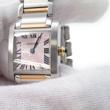 Load image into Gallery viewer, CARTIER Tank Française SM 160th Anniversary Limited Edition - Limited to 1200 pieces in Asia H25mm × W20mm Stainless Steel K18PG Silver/Pink DialW51036Q4