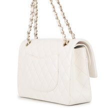 Load image into Gallery viewer, CHANEL Matelasse W Flap ChainShoulder Bag WhiteA01112 Caviar Leather Size 25