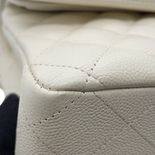 Load image into Gallery viewer, CHANEL Matelasse W Flap ChainShoulder Bag WhiteA01112 Caviar Leather Size 25