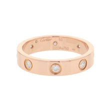 Load image into Gallery viewer, CARTIER Love Diamond Ring Small Model Size Small/50/#10B4050850/B4050800 18K Pink Gold