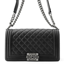 Load image into Gallery viewer, CHANEL Boy Chanel ChainShoulder Bag BlackA67086 Lambskin Size 25
