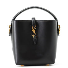 Load image into Gallery viewer, SAINT LAURENT PARIS LE 37 Bucket 2-Way Handbag Black7658702R20W1000 Calf Leather Size Mini