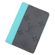 Load image into Gallery viewer, LOUIS VUITTON Organizer De Poche Turquoise Gray/TurquoiseM11469 Monogram Eclipse Reverse