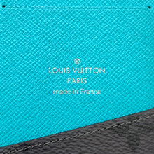 Load image into Gallery viewer, LOUIS VUITTON Organizer De Poche Turquoise Gray/TurquoiseM11469 Monogram Eclipse Reverse