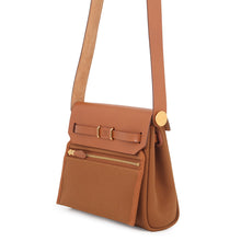 将图像加载到图库查看器中,HERMES Herbag zip Fove Toile H Vache Hunter Leather Size Mini