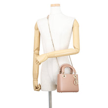 Load image into Gallery viewer, Dior Lady Dior 2way Bag Rose De Van Karung Size Mini