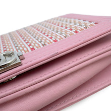 将图像加载到图库查看器中,CHANEL Boy Chanel Chain Wallet Pink/StrassA80287 Leather/Rhinestone