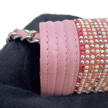 将图像加载到图库查看器中,CHANEL Boy Chanel Chain Wallet Pink/StrassA80287 Leather/Rhinestone