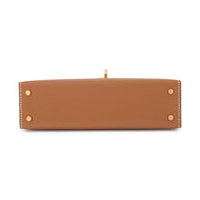 将图像加载到图库查看器中,HERMES Mini Kelly 2 Outer stitch Gold Epsom