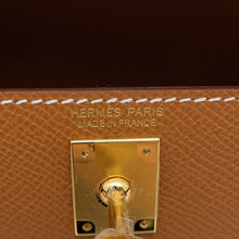 将图像加载到图库查看器中,HERMES Mini Kelly 2 Outer stitch Gold Epsom